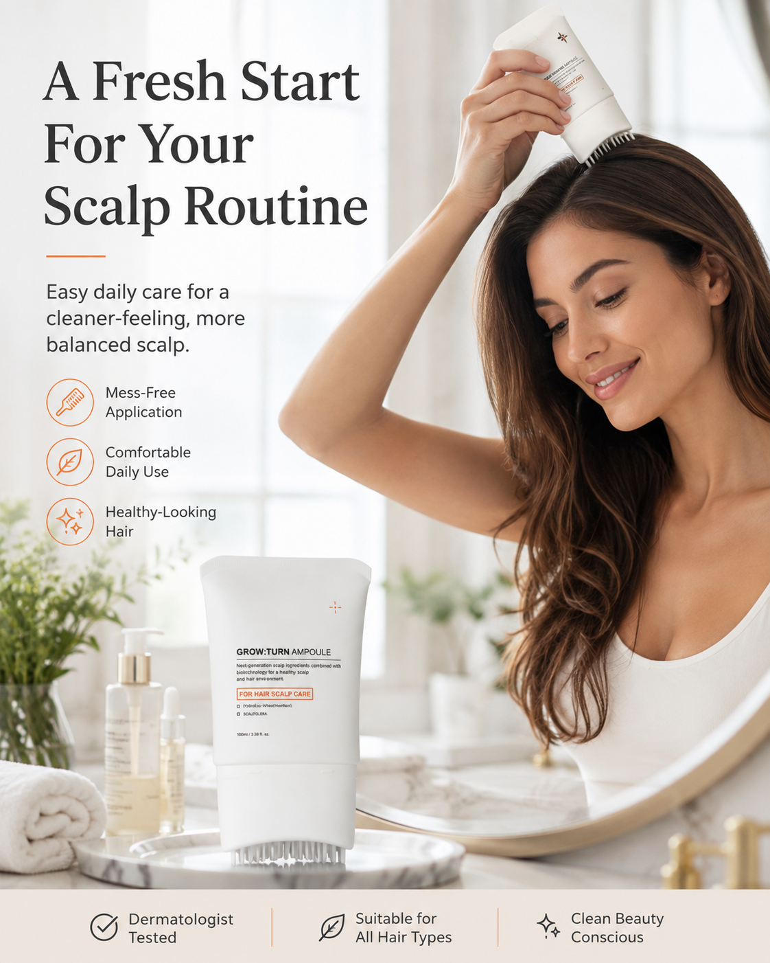 Scalp Care Serum Applicator | Lightweight Daily Scalp Nourishing Treatment for Healthy-Looking Hair
