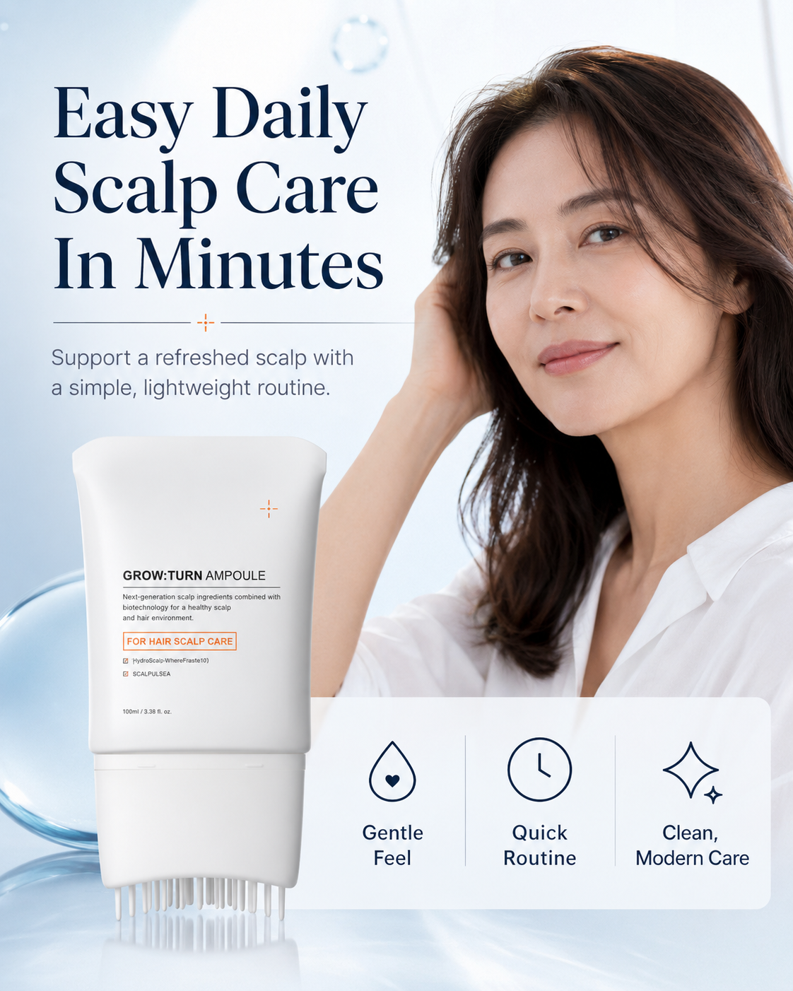 Scalp Care Serum Applicator | Lightweight Daily Scalp Nourishing Treatment for Healthy-Looking Hair