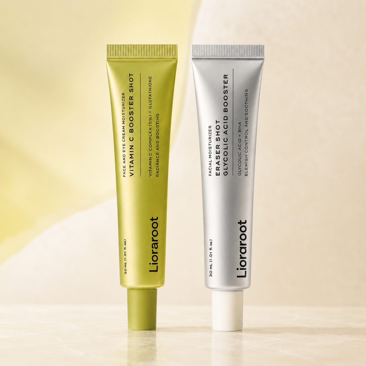 Lioraroot Clear Skin Duo – Glycolic Acid & Vitamin C Skincare Set