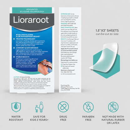 Lioraroot Silicone Clear Scar Sheets – 10 Pack