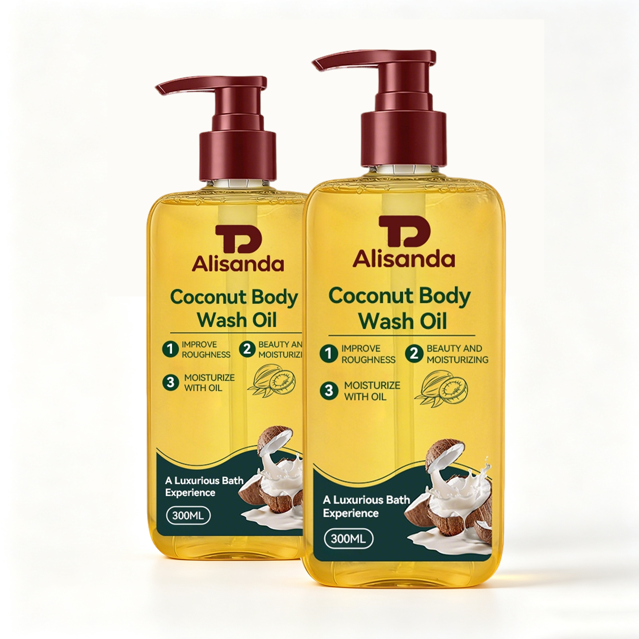 Coconut Shower Oil-600ml-2pc